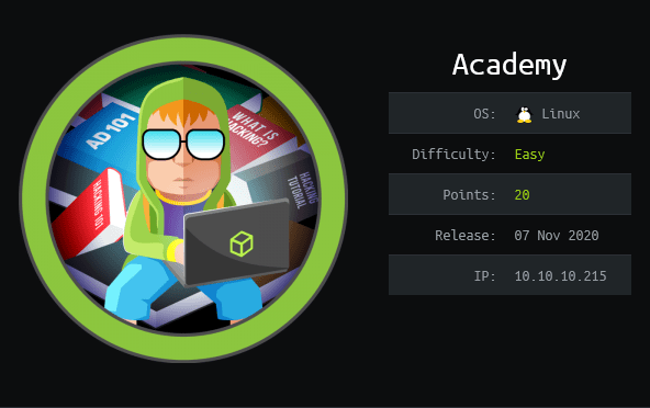 HackTheBox — Academy Writeup image